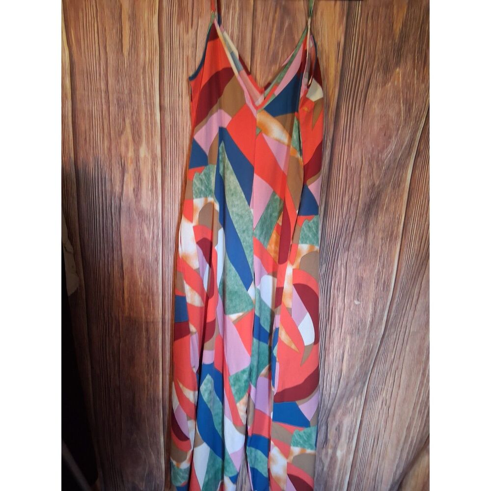 Luukse geometric cami wide leg jumpsuit size small